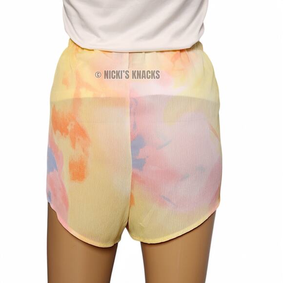 DVF for Target Sunset Print Sheer Pajama Shorts Pull On Lounge Sleep Size L - Picture 5 of 8